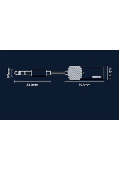 Toocki Aux Bluetooth Mikrofonlu 3.5mm 5.0 Verici Araç Kiti