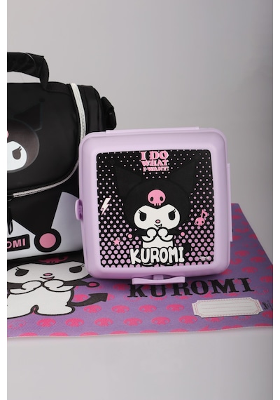 X Dekomus Lisanslı Kuromi Dark Delight Collection Beslenme Çantası,beslenme Kabı,matara Ve Beslenme Örtüsü Seti Altın