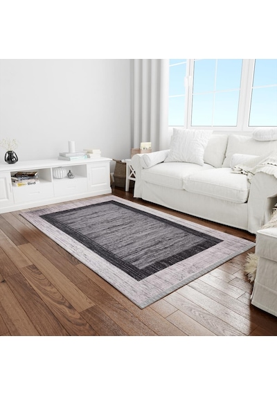 Bigghome Çift Taraflı Kilim, Makinede Yıkanabilir, Modern Desenli, 120 180 Cm, Saf3b