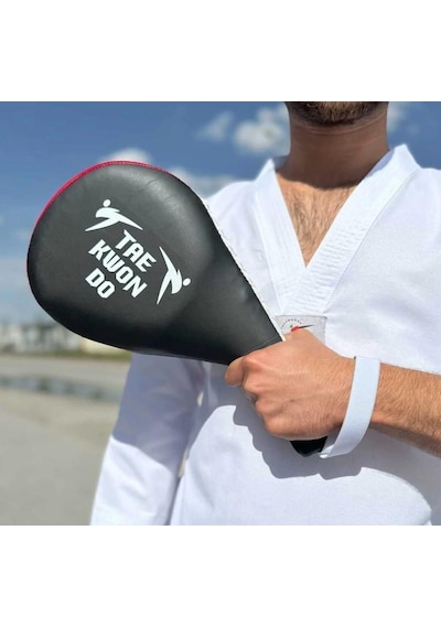 Nabız Tekvando Nabız Taekwondo Raket Ellik Tekmelik Darbe Darbelik Beyaz - Siyah - Kırmızı