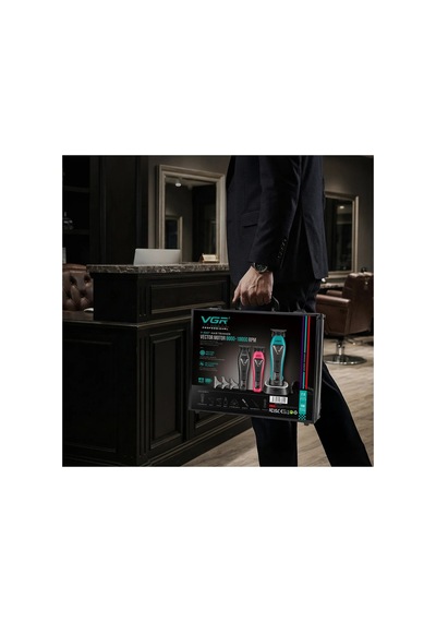 V-035t Sakal Ve Ense Çizim Makinesi Şarjlı Berber Trimmer - 9000 Rpm, Güçlü Batarya