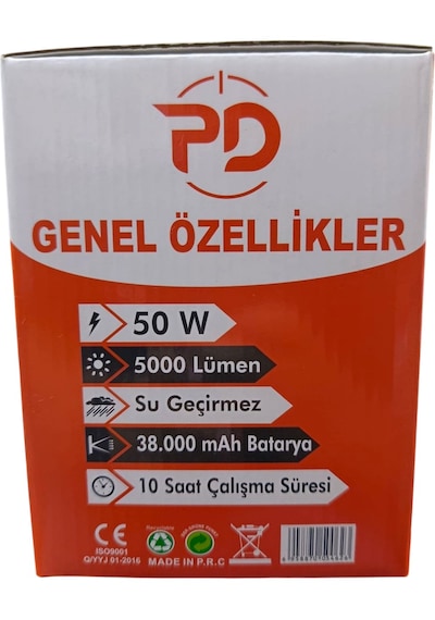 Powerdex Pd-3072 50w 5000 Lümen 38000mah Powerbenk Kafa Feneri & Işıldak Yeni Ürün Diğer