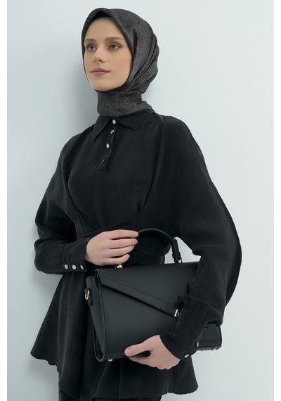Armine Saf İpek Sura Eşarp-2026 İlkbahar-yaz- 953700d Antrasit-80