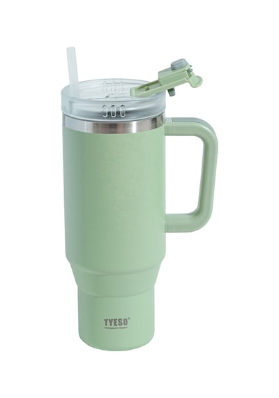 Tyeso Qq Termos Sızdırmaz Pipetli Çift Duvarlı Vakumlu 1200ml TS-8868AY Açık Yeşil