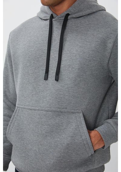 Tommy Life Gri Melanj Pamuklu Kalın İçi Tüylü Yumuşak Dokulu Comfort Fit Nakışlı Erkek Sweatshirt - 88419 GRİ MELANJ Tommy Life Gri Melanj Pamuklu Kalın İçi Tüylü Yumuşak Dokulu Comfort Fit Nakışlı Erkek Sweatshirt - 88419 GRİ MELANJ