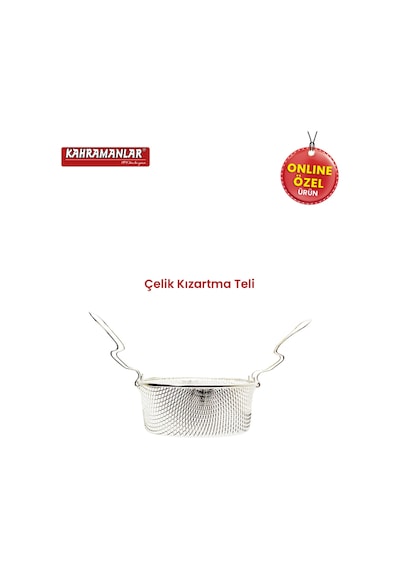 Kahramanlar Cips Chef 22 Cm Emaye Kızartma Tenceresi Siyah