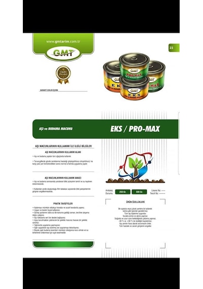 Eks Budama Aşı Macunu Yara Macunu 250 Gr Skt 03-24 48 Adet N11.154