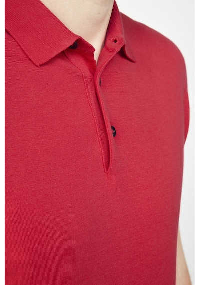 Tudors Erkek Slim Fit Dar Kesim Pamuklu Örme Triko Pembe Polo Yaka Tişört-27350-Pembe
