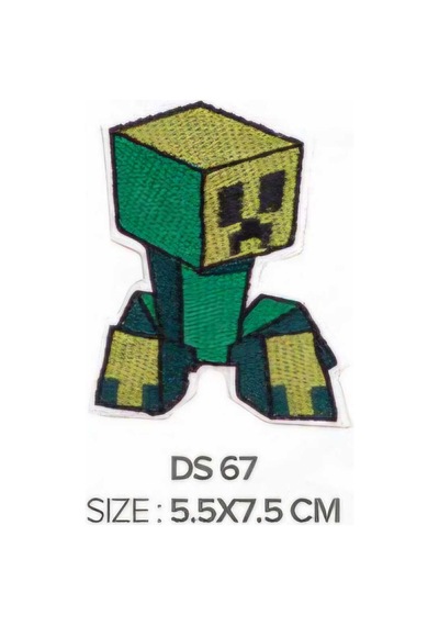 Ütü İle Yapışan Arma-patch-yama Mıne-craft Creeper Figür 5,5x7,5 Cm 1 Adet - 838563841