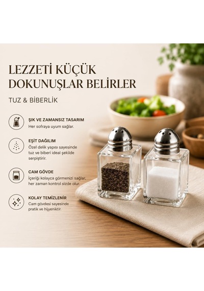Mini Cam Tuzluk Biberlik Seti Kare Baharatlık Paslanmaz Çelik Kapaklı Şeffaf Cam Sofra Tuzluk Baharat Kabı Modern Dekoratif Tuzluk Biberlik Takımı 4 Çok Renkli