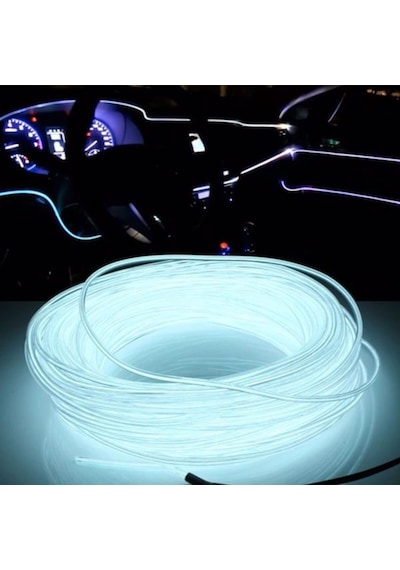 2 Metre 12V Beyaz İp Neon İp Led Araç İçi Neon Led