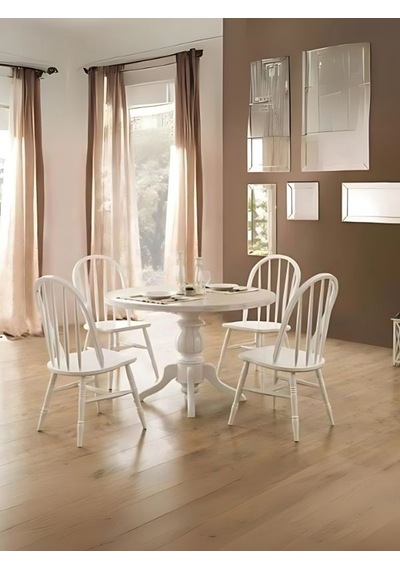 Ravello Baba Ayak Sabit Masa 120x120 Beyaz Ravello Baba Ayak Sabit Masa 120x120 Beyaz