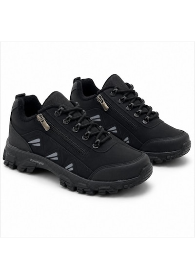 Wanderfull Trekking Siyah Erkek Outdoor Fermuarlı Battal Boy Ayakkabı 45-47