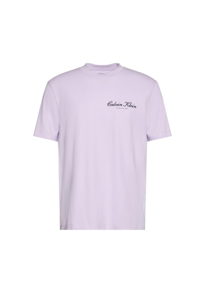 Calvin Klein 20s March Graphic Seasonal Fashion Lila Erkek T-shirt-13197 Lila