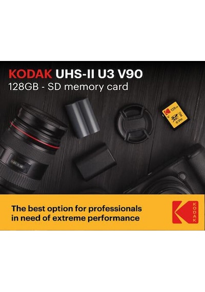 Kodak 128gb Uhs-ıı U3 V90 Sd Hafıza Kartı 280mb/s - 240mb/s