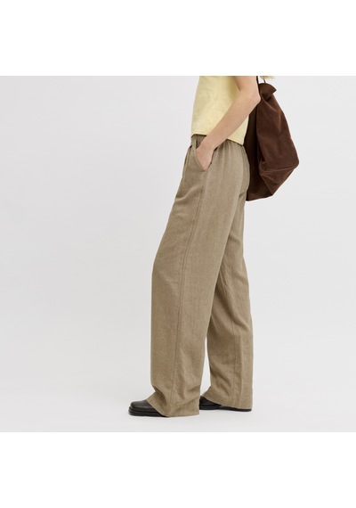 Jack & Jones Kadin Pileli Keten Karisimli Beli Lastikli Pantolon - Almira - 12287729 Silver Mink Jack & Jones Kadin Pileli Keten Karisimli Beli Lastikli Pantolon - Almira - 12287729 Silver Mink