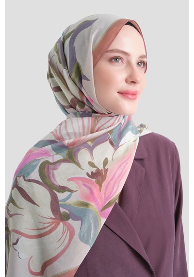 Armine Elegance Pamuk - İpek Şal As559 Pudra