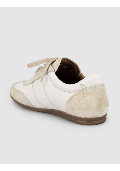 Hakiki Deri Latte Süet Kadın Sneaker Ayakkabı Bej