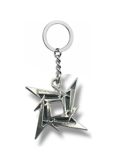 Metallica Ninja Star Gümüş Renk Unisex Metal Anahtarlık Rock Ve Metal Aksesuar