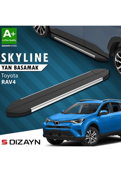 S-dizayn Toyota Rav 4 4 Skyline Krom Yan Basamak 173 Cm 2013-2017 A+ Kalite