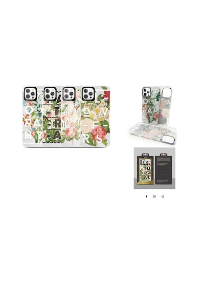 Kajsa Apple Uyumlu iPhone 12 Pro Max Kılıf Çiçek Desenli Kajsa Floral Kapak ZORE-218921