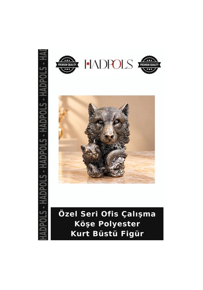 Özel Seri Ofis Çalışma Köşe Polyester Kurt Büstü Figür