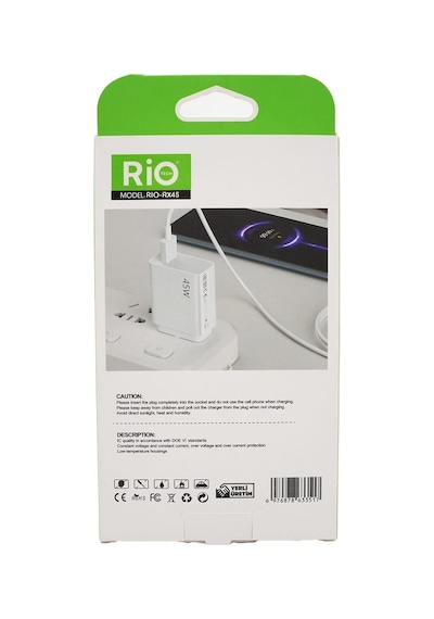 Riotech 45w Hızlı Şarj Adaptörü Ve Kablosu