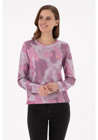 U.S. Polo Assn. Kadın Kum Melanj Bisiklet Yaka Basic Kazak 50293091-VR037