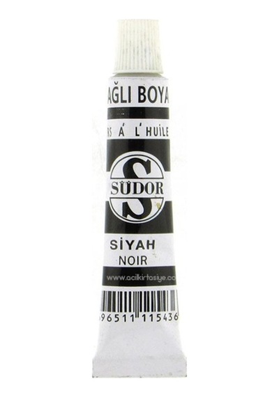 Südor Yağlı Boya Tüp 9ml Siyah - 4 Adet