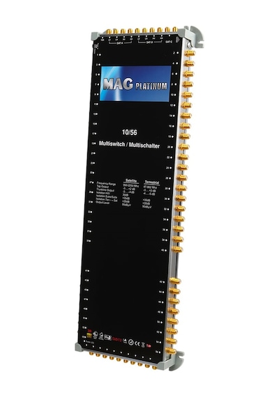 Mag Platinum Mp 10/56 Multiswitch - 10 Giriş 56 Çıkışlı Merkezi Uydu Santrali Hybrid 4k Ve 3d Destekli