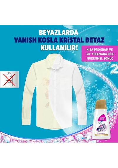 Kosla Vanish Multipower Beyazlar için Sıvı Leke Çıkarıcı & Deterjan 2700 ML
