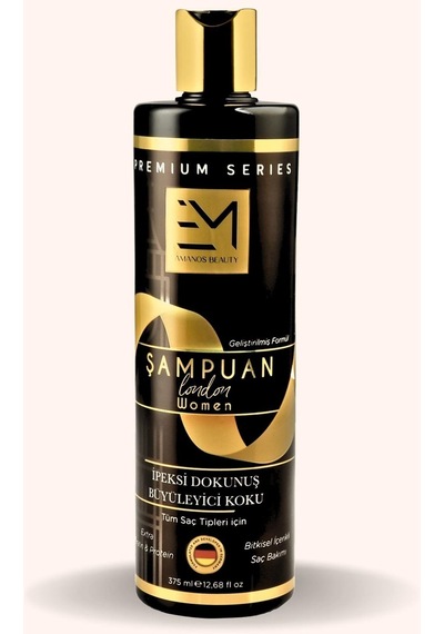 Em Amanos Beauty Kadın London Kokusu Doğal Keratin Kolajen Dökülme Kopma Karşıtı Şampuan 375 ML