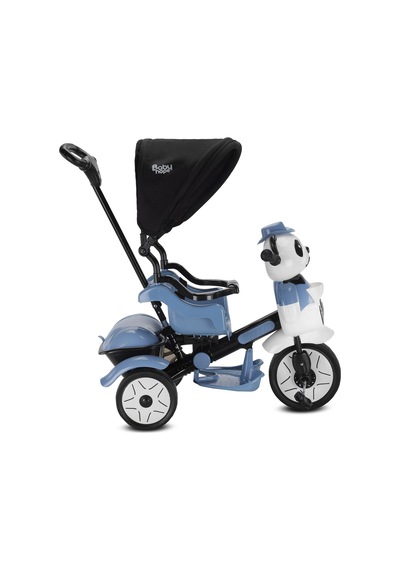 Babyhope 127 Lıttle Panda Üç Teker Kontrollü Bebek Bisikleti Pastel Mavi Çok Renkli