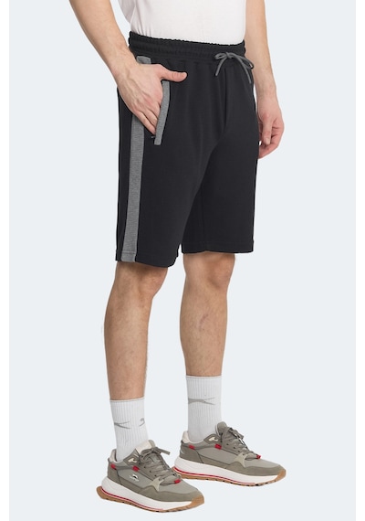 Slazenger Nando 2 Li Set Erkek Siyah - Koyu Gri Şort