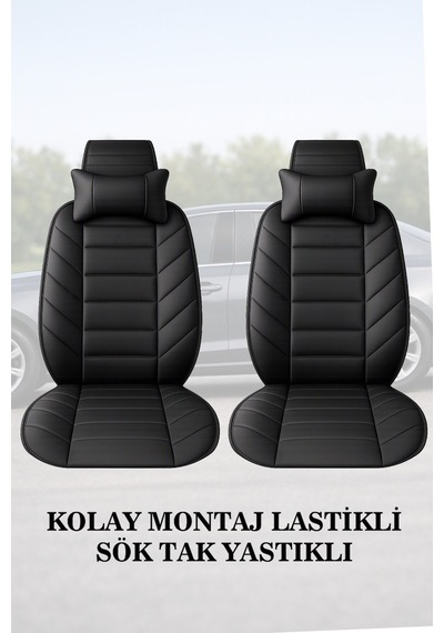 Hyundai Bayon 2022 Uyumlu Lüks Siyah Renk Premium 2 Adet Minder Ve Yastık