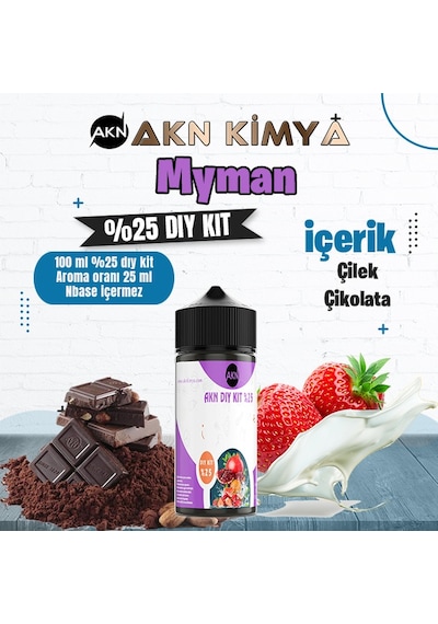 One Hit Wonder Myman Yoğun Dıy Kit Çilek Çikolata Gıda Aroması %25 Oranda Aroma İçerir Hazır Değildir 100 Ml