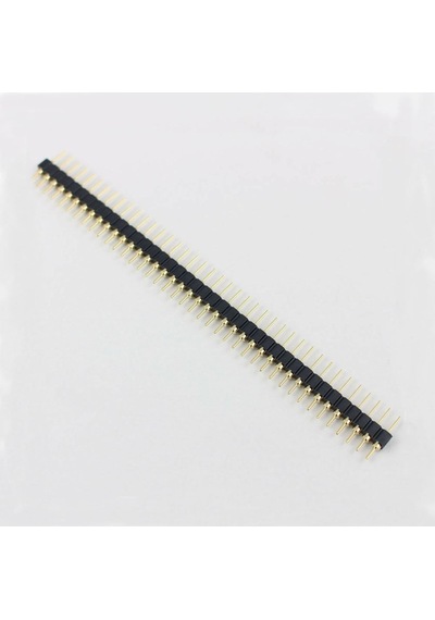 1x40 Pin Precision Erkek Header Tek Sıra 2.54mm 180 Derece Altın Kaplama Yuvarlak Kırılabilir