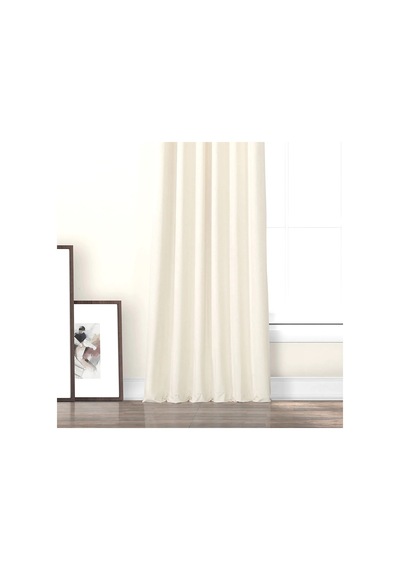 Evdepo Home Deniz Soft Pileli Fon Perde Krem