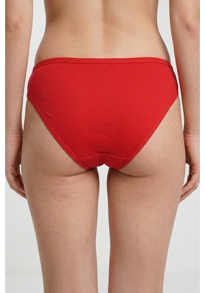 Mataş Kadın 6'lı Paket Pamuklu Bikini Külot Esnek Yumuşak İz Yapmaz İç Çamaşırı Kırmızı