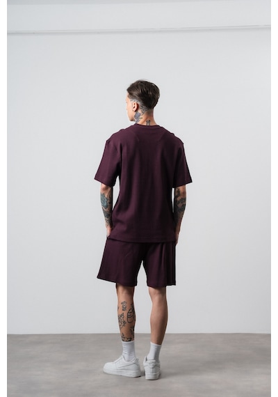 Erkek Countryman Nakışlı Regular Fit T-shirt Şort Takım Bordo
