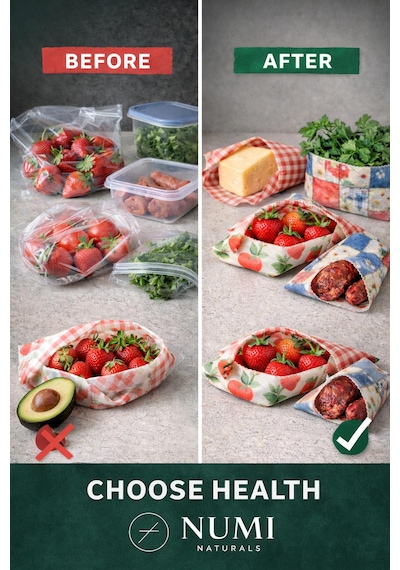 Balmumu Gıda Saklama Bezleri Premium 3 Lü Set 30 30 Cm - Strawberry Cottage Serisi Çok  Renkli