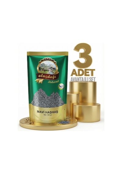 Aluçdağı Mavi Haşhaş 3x100 Gr