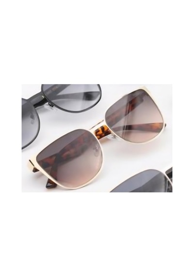 Kadın Uv-400 Korumalı Güneş Gözlüğü Leopar - 719463406 Altın