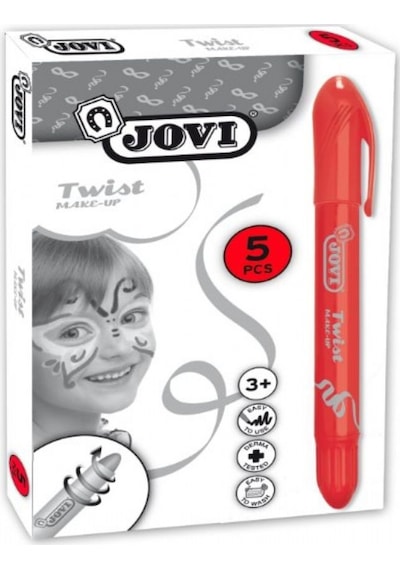 Jovi Twist Stick 5'li Kırmızı Yüz Boyama Kalemi
