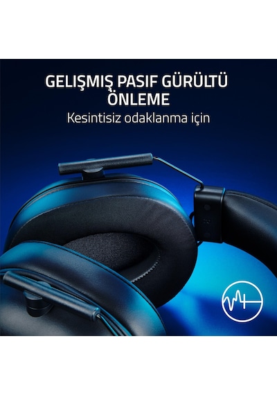 Razer Blackshark V2 X - Konsolu İçin Kablolu E-spor Kulaklık 240g, Kardioid Mikrofon, 50mm Sürücüler, Pasif Gürültü Engelleme, 3,5mm Konektör Siyah Sku: Smgstkd0961f7cbe