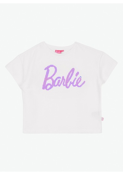 Barbie Beyaz - Lila Pamuk Karışımlı T-shirt Brb6sg-tst6020