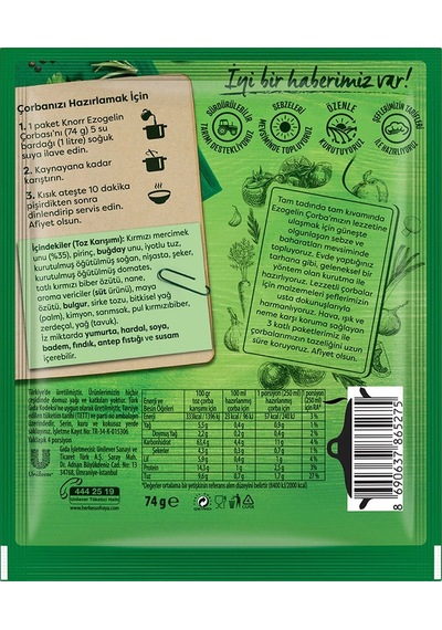 Knorr Ezogelin Çorbası 10 x 74 G