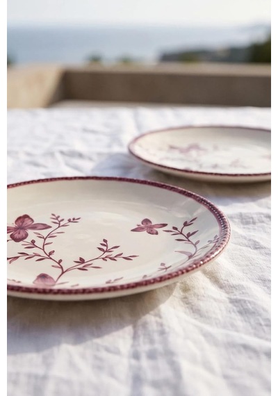 Verna Pembe 6'lı Pasta Tabağı Seti 20 Cm