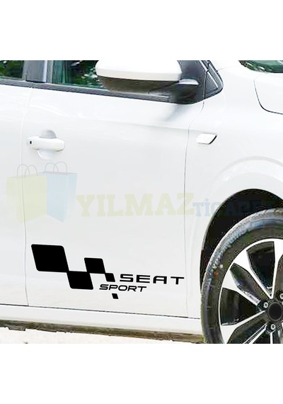 Seat Sport Yan Kapı Altı Oto Sticker Etiket Yapıştırma 1 Çift