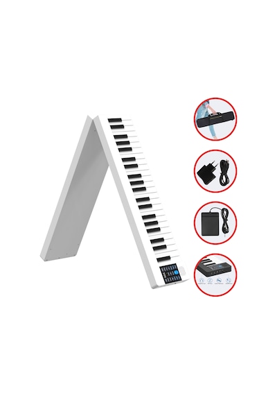 Jwin Jdp-8800 Katlanabilir Tuş Hassasiyetli Bluetooth + Şarjlı Pi